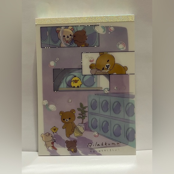 Rilakkuma Laundry Theme Memo Pad - Picture 1 of 6